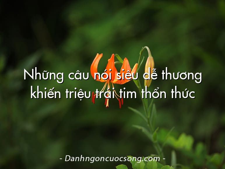 Những câu nói siêu dễ thương khiến triệu trái tim thổn thức