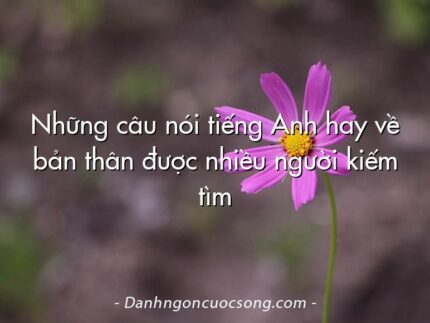 Những câu nói tiếng Anh hay về bản thân được nhiều người kiếm tìm