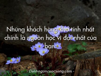 Những khách hàng khó tính nhất chính là nguồn học vĩ đại nhất của bạn.