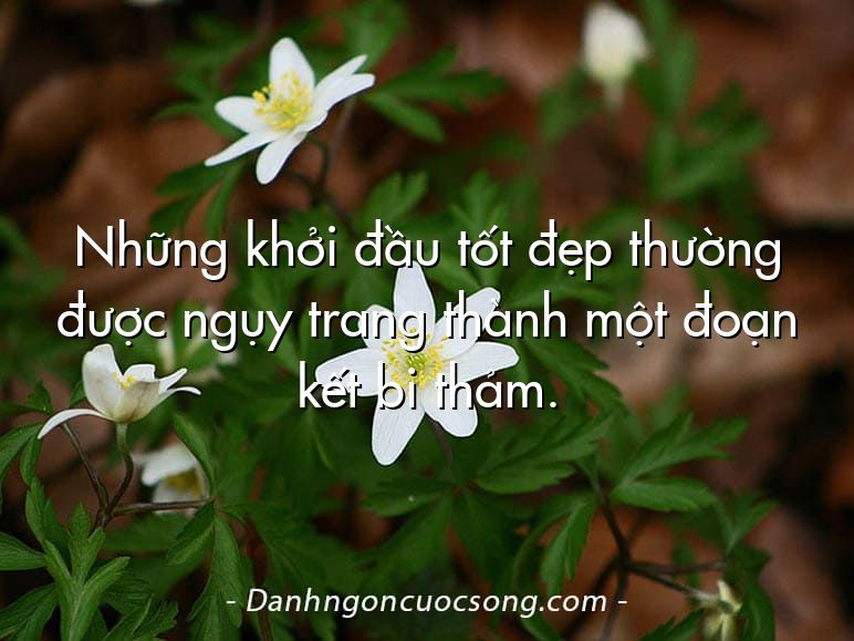 Những khởi đầu tốt đẹp thường được ngụy trang thành một đoạn kết bi thảm.