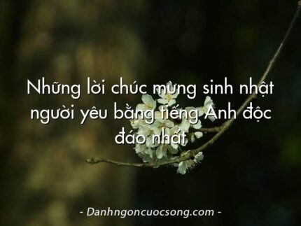 Những lời chúc mừng sinh nhật người yêu bằng tiếng Anh độc đáo nhất