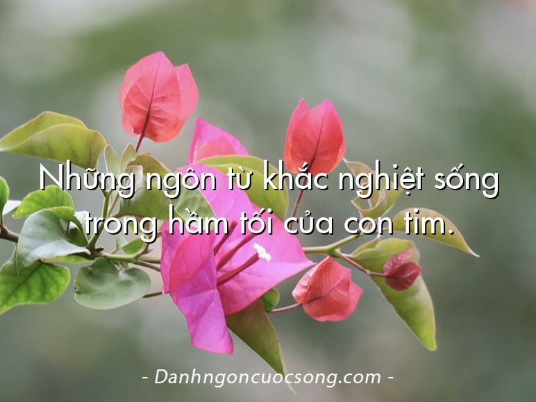 Những ngôn từ khắc nghiệt sống trong hầm tối của con tim.