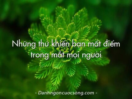 Những thứ khiến bạn mất điểm trong mắt mọi người