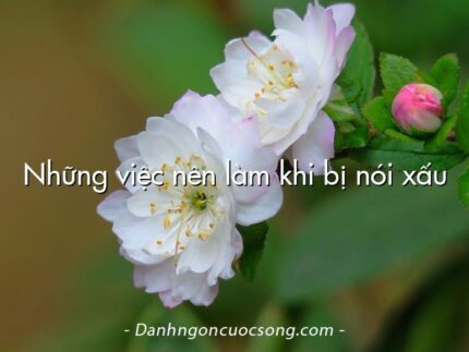Những việc nên làm khi bị nói xấu