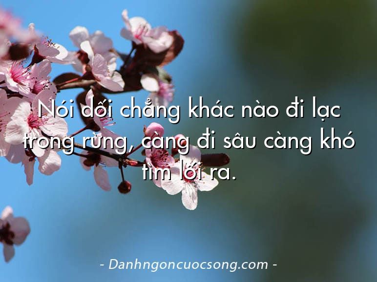 Nói dối chẳng khác nào đi lạc trong rừng, càng đi sâu càng khó tìm lối ra.