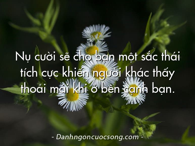 Nụ cười sẽ cho bạn một sắc thái tích cực khiến người khác thấy thoải mái khi ở bên cạnh bạn.