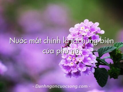 Nước mắt chính là tài hùng biện của phụ nữ.