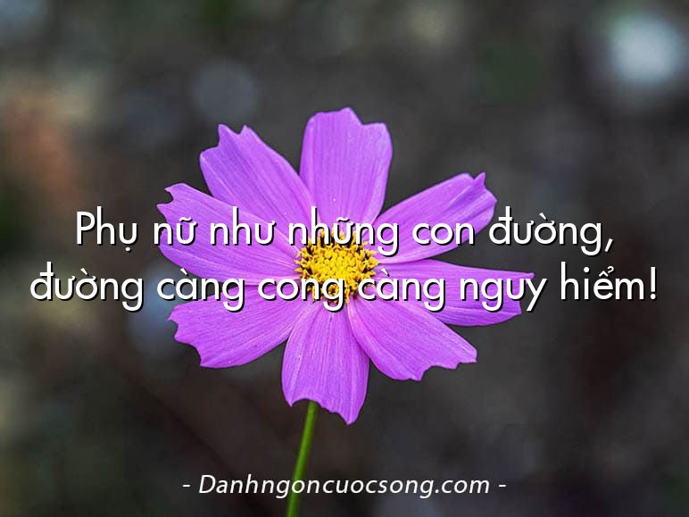 Phụ nữ như những con đường, đường càng cong càng nguy hiểm!