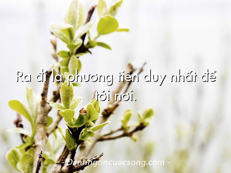 Ra đi là phương tiện duy nhất để tới nơi.