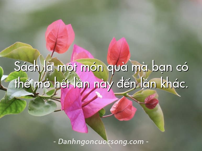 Sách là một món quà mà bạn có thể mở hết lần này đến lần khác.