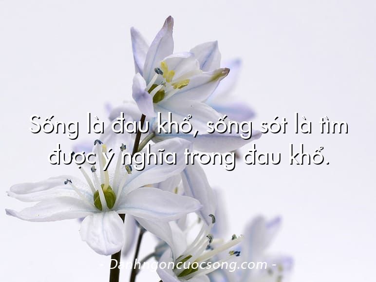 Sống là đau khổ, sống sót là tìm được ý nghĩa trong đau khổ.