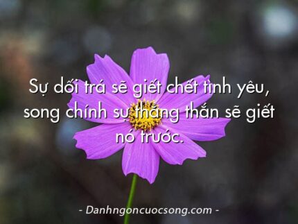 Sự dối trá sẽ giết chết tình yêu, song chính sự thẳng thắn sẽ giết nó trước.