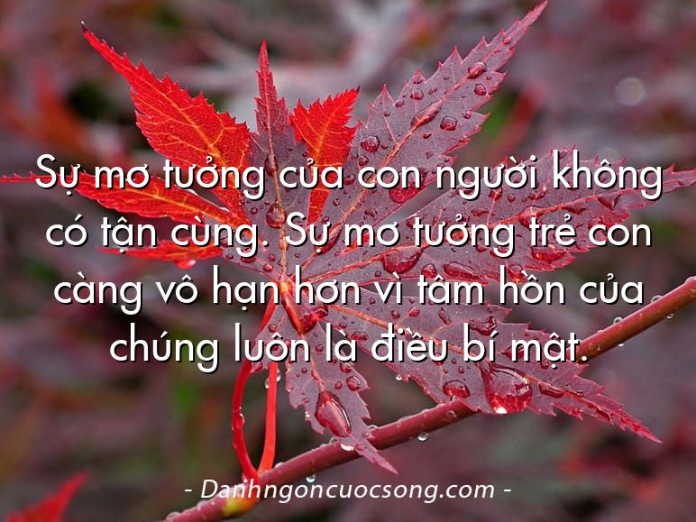 Sự mơ tưởng của con người không có tận cùng. Sự mơ tưởng trẻ con càng vô hạn hơn vì tâm hồn của chúng luôn là điều bí mật.