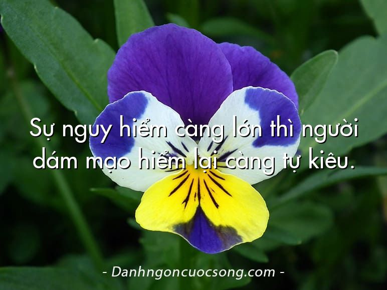 Sự nguy hiểm càng lớn thì người dám mạo hiểm lại càng tự kiêu.