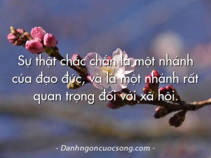 Sự thật chắc chắn là một nhánh của đạo đức, và là một nhánh rất quan trọng đối với xã hội.