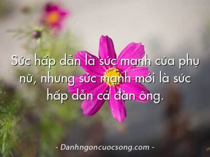 Sức hấp dẫn là sức mạnh của phụ nữ, nhưng sức mạnh mới là sức hấp dẫn cả đàn ông.