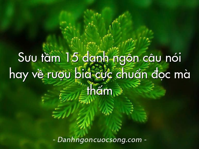Sưu tầm 15 danh ngôn câu nói hay về rượu bia cực chuẩn đọc mà thấm