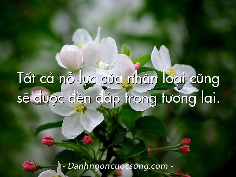 Tất cả nỗ lực của nhân loại cũng sẽ được đền đáp trong tương lai.