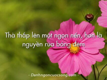 Thà thắp lên một ngọn nến, hơn là nguyền rủa bóng đêm