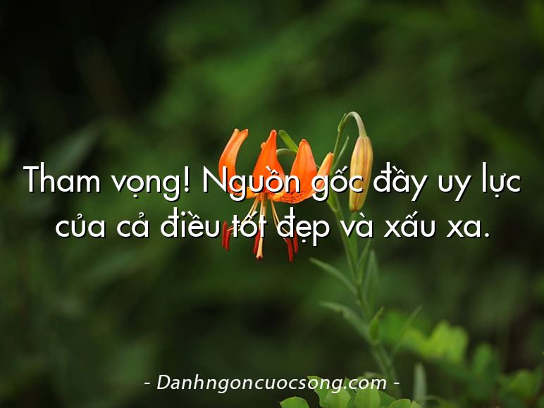 Tham vọng! Nguồn gốc đầy uy lực của cả điều tốt đẹp và xấu xa.