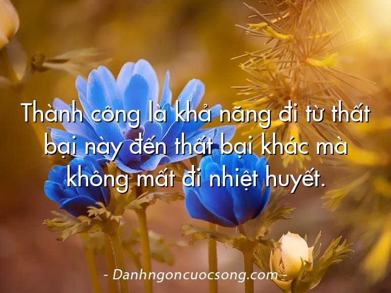 Thành công là khả năng đi từ thất bại này đến thất bại khác mà không mất đi nhiệt huyết.