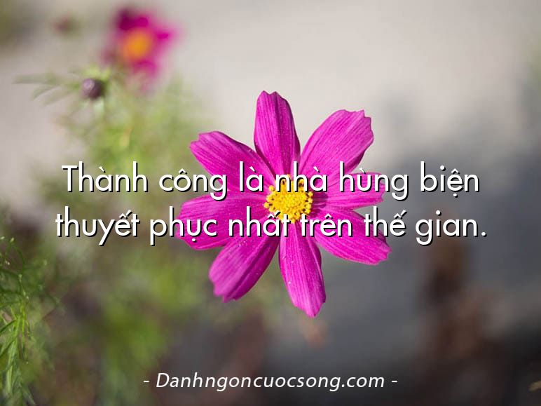 Thành công là nhà hùng biện thuyết phục nhất trên thế gian.