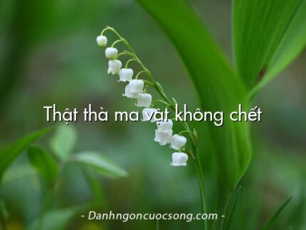 Thật thà ma vật không chết