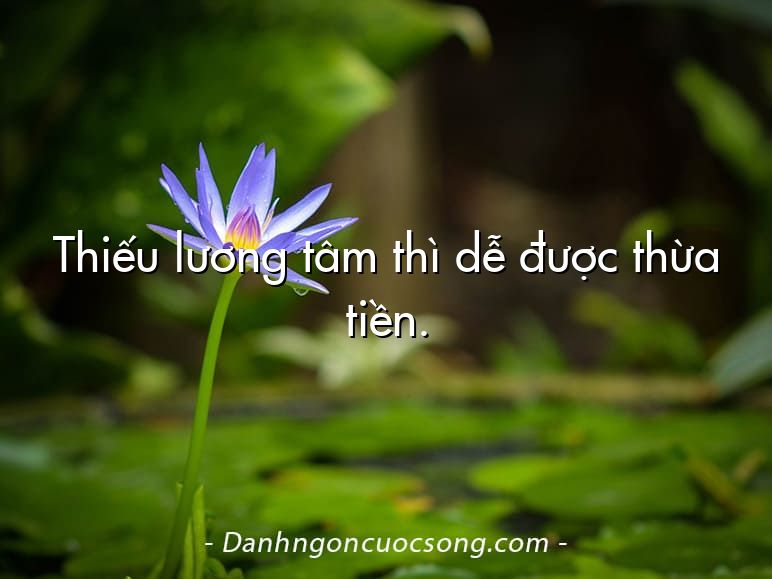 Thiếu lương tâm thì dễ được thừa tiền.