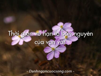 Thời gian vô hạn là bản nguyên của vạn vật.