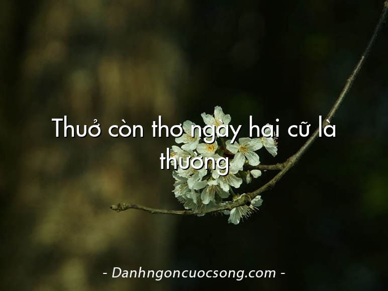Thuở còn thơ ngày hai cữ là thường