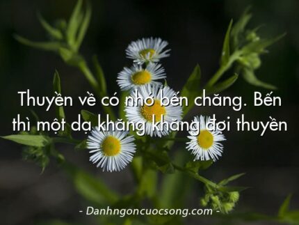 Thuyền về có nhớ bến chăng. Bến thì một dạ khăng khăng đợi thuyền