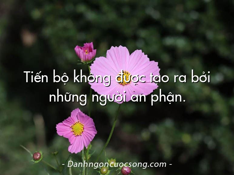 Tiến bộ không được tạo ra bởi những người an phận.