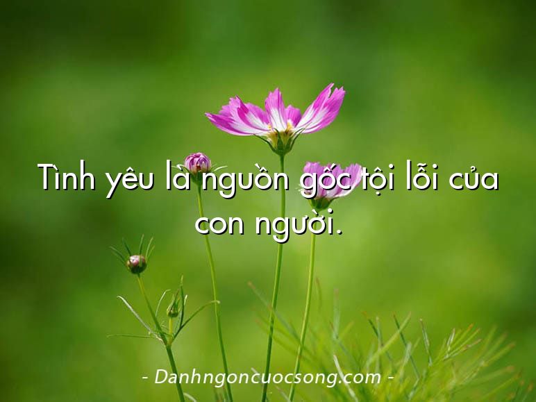 Tình yêu là nguồn gốc tội lỗi của con người.