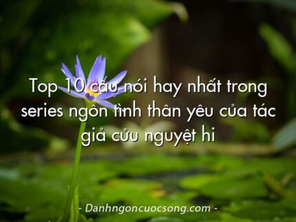 Top 10 câu nói hay nhất trong series ngôn tình thân yêu của tác giả cửu nguyệt hi