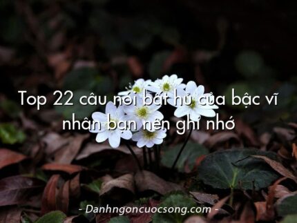 Top 22 câu nói bất hủ của bậc vĩ nhân bạn nên ghi nhớ