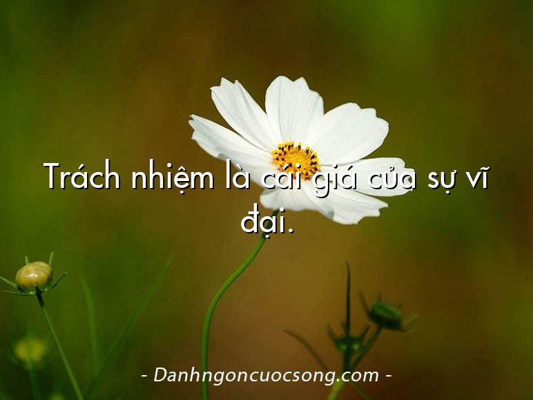 Trách nhiệm là cái giá của sự vĩ đại.