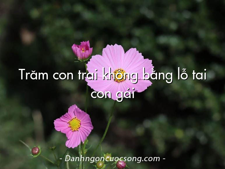 Trăm con trai không bằng lỗ tai con gái