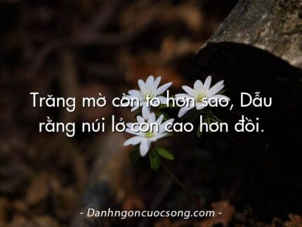 Trăng mờ còn tỏ hơn sao, Dẫu rằng núi lở còn cao hơn đồi.