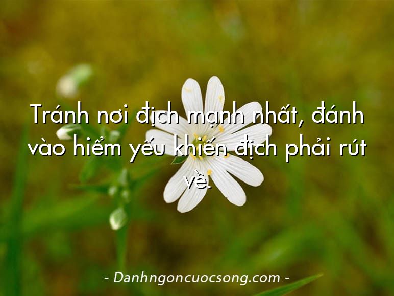 Tránh nơi địch mạnh nhất, đánh vào hiểm yếu khiến địch phải rút về.