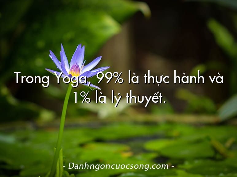 Trong Yoga, 99% là thực hành và 1% là lý thuyết.