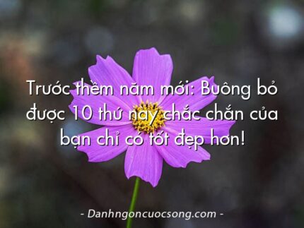 Trước thềm năm mới: Buông bỏ được 10 thứ này chắc chắn của bạn chỉ có tốt đẹp hơn!