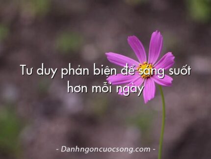 Tư duy phản biện để sáng suốt hơn mỗi ngày