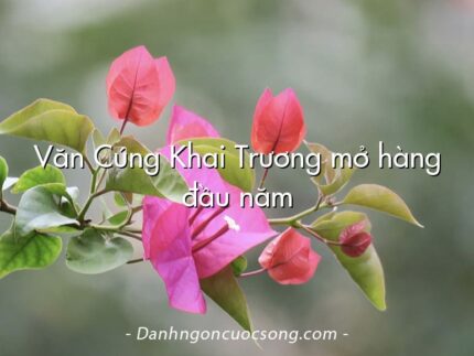 Văn Cúng Khai Trương mở hàng đầu năm