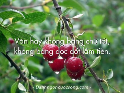 Văn hay không bằng chữ tốt, không bằng dọc dốt lắm tiền.