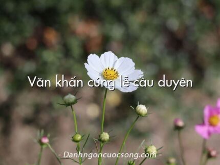 Văn khấn cúng lễ cầu duyên