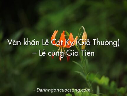 Văn khấn Lễ Cát Kỵ (Giỗ Thường) – Lễ cúng Gia Tiên