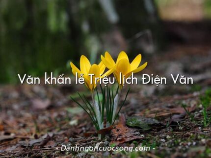 Văn khấn lễ Triệu lịch Điện Văn