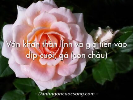 Văn khấn thần linh và gia tiên vào dịp cưới, gả (con cháu)