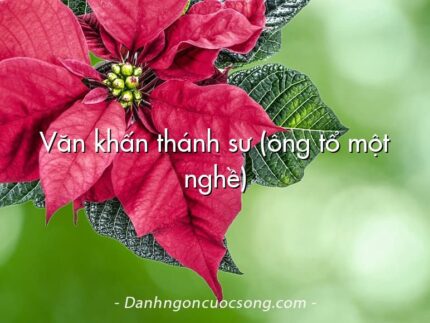 Văn khấn thánh sư (ông tổ một nghề)