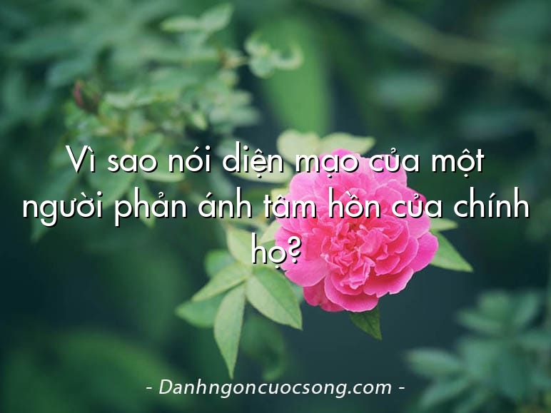 Vì sao nói diện mạo của một người phản ánh tâm hồn của chính họ?